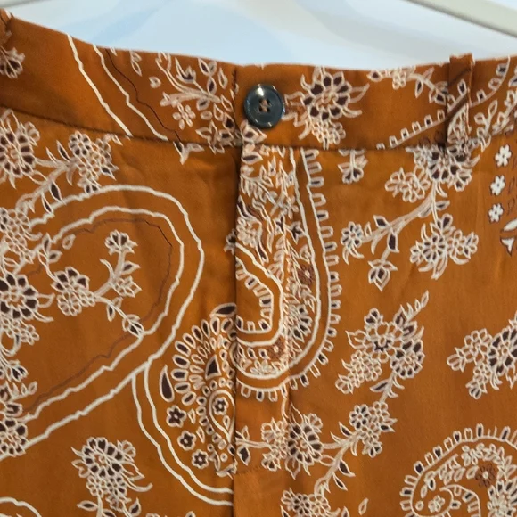 Zara Paisley Print Set in Brown NEW 🤎 Pants Size L, Top Size S (Runs Big) - Picture 4 of 7